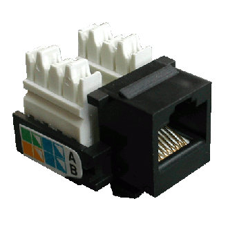 DATACOM Keystone cat5E black UTP