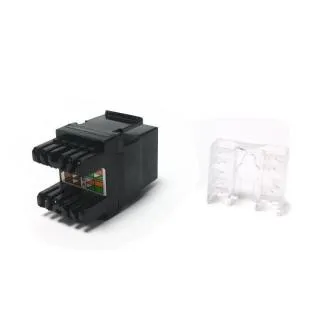 DATACOM UTP Keystone Cat5e čierny Dual Slim zadný zárez DATACOM UTP Keystone Cat5e čierny Dual Slim zadný zárez