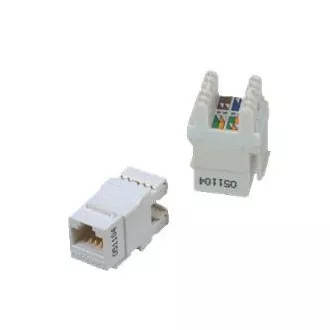DATACOM UTP Keystone Cat6 biely Dual Slim zadný zárez