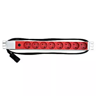 Napájací panel PDU 19",8xČSN,1xC14,10A,1U,kábel 2m