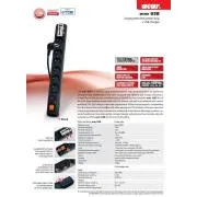 Acar USB 3m kábel 6 zásuviek 2xUSB prep.ochr.čierny