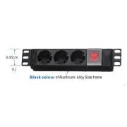 10" napájací panel OC 3x230V-2m PPO Black