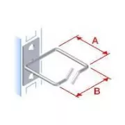 Vyväzovací háčik 40x40 D1 kov ľavý fix, čelný gate