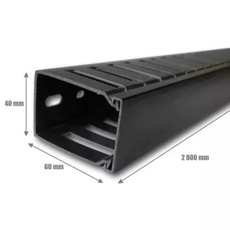 CABLE MANAGER 1U 60x40 (2M) BLACK CABLE MANAGER 1U 60x40 (2M) BLACK