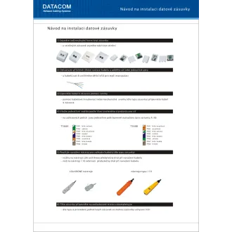 DATACOM UTP dvojzásuvka pod omietku 45 st.- Cat5e