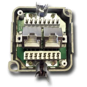 DATACOM STP dvojzásuvka nad omietku Cat6 FA-1004