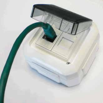 ABB Dátová zásuvka OUTDOOR IP54 STP CAT5E 2xRJ45