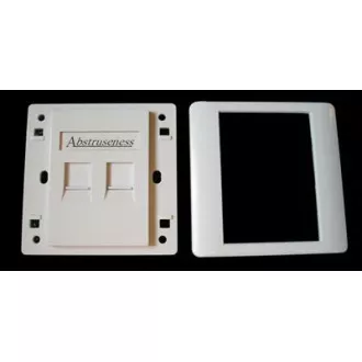 WALL plate SA s rámčekom pre 2keystone (80 x 80)