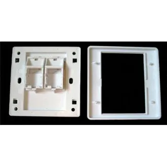 WALL plate SA s rámčekom pre 2keystone (80 x 80)