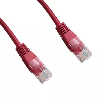 DATACOM patch cord UTP cat5e 0,25 M červený