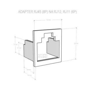 DATACOM Adaptér RJ45 na RJ12 (RJ11) biela 20ks DATACOM Adaptér RJ45 na RJ12 (RJ11) biela 20ks