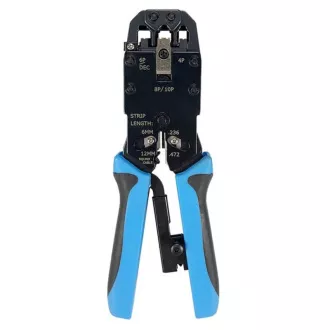 W-Star Krimpovacie kliešte RJ45 WS200R RJ50, RJ45, RJ12, RJ11 račňa, masívne s orezávačom