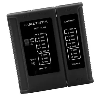 W-star Tester UTP WS468BK, RJ45, RJ11, STP, Cat5e, Cat7, celočierny