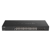 D-Link DXS-1210-28T 24 x 10 G Base-T portov + 4 x 10 G/25 G SFP28 portov Smart Managed Switch