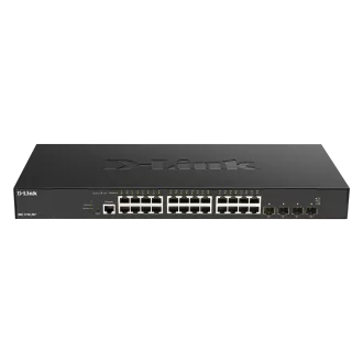 D-Link DXS-1210-28T 24 x 10 G Base-T portov + 4 x 10 G/25 G SFP28 portov Smart Managed Switch