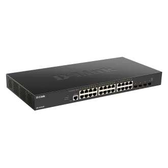 D-Link DXS-1210-28T 24 x 10 G Base-T portov + 4 x 10 G/25 G SFP28 portov Smart Managed Switch