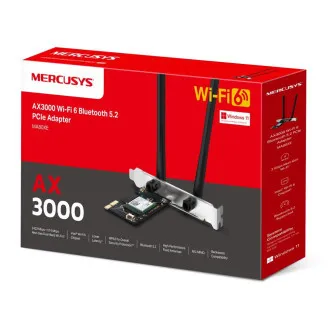 Mercusys MA80XE AX3000 WiFi6 BT PCIe adaptér Mercusys MA80XE AX3000 WiFi6 BT PCIe adaptér