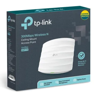 TP-Link EAP110 N300 WiFi Ceiling/Wall Mount AP Omada SDN TP-Link EAP110 N300 WiFi Ceiling/Wall Mount AP Omada SDN
