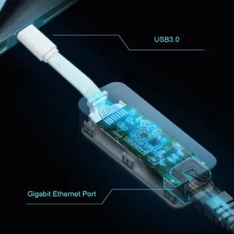 TP-Link UE300C USB 3.0 type-C na gigabitový ethernetový sieťový adaptér TP-Link UE300C USB 3.0 type-C na gigabitový ethernetový sieťový adaptér