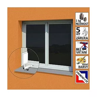 Anténny držiak malý na plastové okno "L", dĺžka 17,5 cm, výška 25 cm, d=20mm