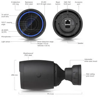 Ubiquiti UVC-AI-Pro - UniFi Protect Camera AI Professional čierna Ubiquiti UVC-AI-Pro - UniFi Protect Camera AI Professional čierna