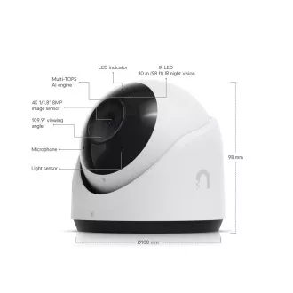Ubiquiti UVC-G6-Turret-W - UniFi Protect G6 Turret, biela Ubiquiti UVC-G6-Turret-W - UniFi Protect G6 Turret, biela
