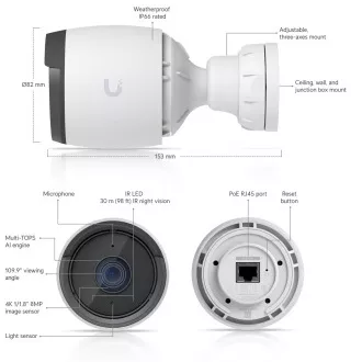 Ubiquiti UVC-G6-Bullet-W - UniFi Protect G6 Bullet, biela