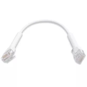 Ubiquiti U-Cable-PATCH-RJ45, Eth Patch Kábel, 0,1 m (0,22 m s konektormi), Cat6, biely