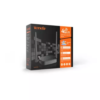 Tenda 4G05 Wi-Fi N300 4G/3G LTE router, 2x WAN/LAN, 1x nanoSIM, IPv6, VPN, LTE Cat.4, SK App Tenda 4G05 Wi-Fi N300 4G/3G LTE router, 2x WAN/LAN, 1x nanoSIM, IPv6, VPN, LTE Cat.4, SK App