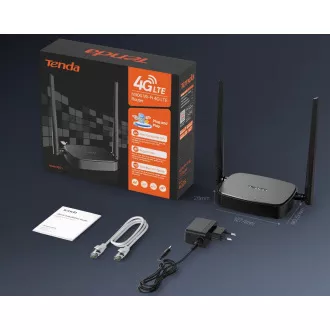 Tenda 4G05 Wi-Fi N300 4G/3G LTE router, 2x WAN/LAN, 1x nanoSIM, IPv6, VPN, LTE Cat.4, SK App Tenda 4G05 Wi-Fi N300 4G/3G LTE router, 2x WAN/LAN, 1x nanoSIM, IPv6, VPN, LTE Cat.4, SK App