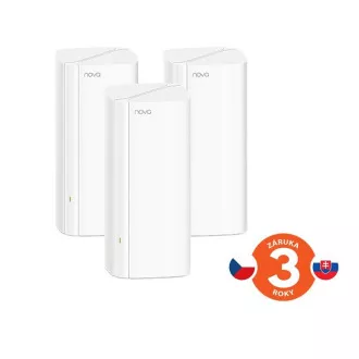 Tenda Nova EX12 (3-pack) WiFi6 AX3000 Mesh Gigabit systém, 9xGLAN/GWAN, WPA3, VPN, SMART SK aplikácie