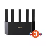 Tenda TX2L Pre AX1500 WiFi 6 Mesh Router, 1x GWAN, 3x GLAN, IPv6, 5x 6dBi anténa, WPA3, SK App