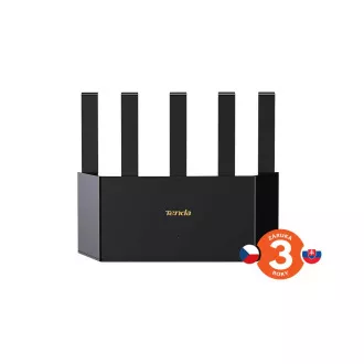 Tenda TX2L Pre AX1500 WiFi 6 Mesh Router, 1x GWAN, 3x GLAN, IPv6, 5x 6dBi anténa, WPA3, SK App