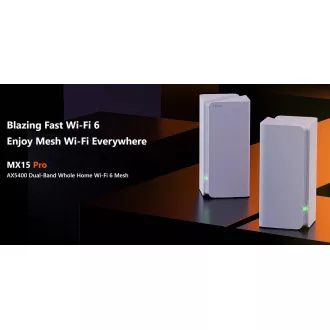 Tenda Nova MX15 Pro (2-pack) WiFi 6 AX5400 Mesh Gigabit systém, 6x GLAN/GWAN, WPA3, VPN, SK app