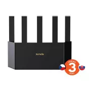 Tenda TX12L Pre AX3000 WiFi 6 Mesh Router, 1x GWAN, 3x GLAN, IPv6, 5x 6dBi, WPA 3, CZ app