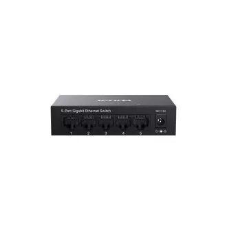 Tenda TEG1005M - 5x 10/100/1000 Mbps Kovový Switch, Fanless - bez ventilátorov, ochrana 6 kV
