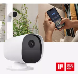 iGET SECURITY EP26 White - WiFi batériová FullHD kamera, IP65, zvuk, samostatná a pre alarm M5-4G SK