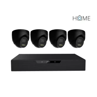 iGET HOME N85P4 - kamerový NVR PoE set 3K rozlíšenie, 8CH NVR + 4x kamera so zvukom, IR a LED