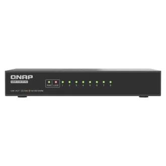 QNAP switch QSW-1108-8T-R2 (8x 2,5GbE port, pasívne chladenie, podpora 100M/1G/2,5G)