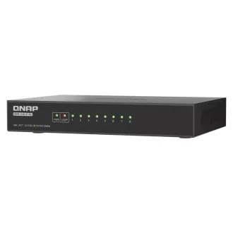 QNAP switch QSW-1108-8T-R2 (8x 2,5GbE port, pasívne chladenie, podpora 100M/1G/2,5G)