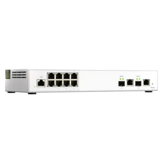 QNAP riadený switch QSW-M2108-2C (8x 2,5GbE RJ45 a 2x kombinované 10GbE SFP+ / RJ-45) QNAP riadený switch QSW-M2108-2C (8x 2,5GbE RJ45 a 2x kombinované 10GbE SFP+ / RJ-45)