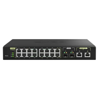 QNAP riadený switch QSW-M2116P-2T2S (16x 2,5GbE PoE+ RJ45 / 2x 10GbE RJ45 PoE++ / 2x 10GbE SFP+)