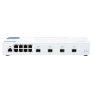 QNAP riadený switch QSW-M408S (12portov: 8x Gigabit port + 4x 10G SFP+ porty)