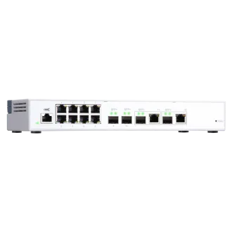 QNAP riadený switch QSW-M408-2C (12portov: 8x Gigabit port + 4x 10G SFP+ /2x 10GbE kombo porty)