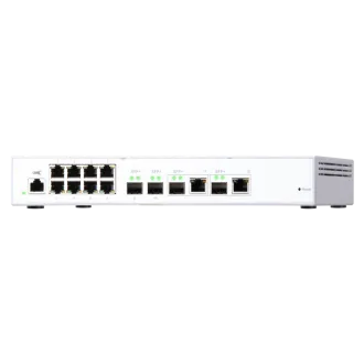 QNAP riadený switch QSW-M408-2C (12portov: 8x Gigabit port + 4x 10G SFP+ /2x 10GbE kombo porty)