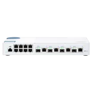 QNAP riadený switch QSW-M408-4C (12 portov: 8x Gigabit port + 4x 10G SFP+ / 10GbE kombo porty)