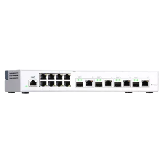 QNAP riadený switch QSW-M408-4C (12 portov: 8x Gigabit port + 4x 10G SFP+ / 10GbE kombo porty)