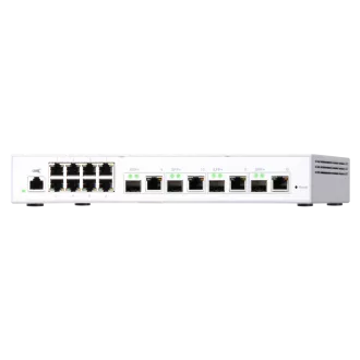 QNAP riadený switch QSW-M408-4C (12 portov: 8x Gigabit port + 4x 10G SFP+ / 10GbE kombo porty)