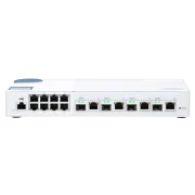 QNAP riadený switch QSW-M408-4C (12 portov: 8x Gigabit port + 4x 10G SFP+ / 10GbE kombo porty)