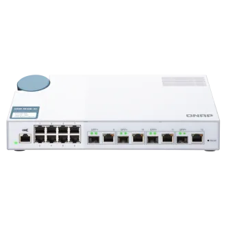 QNAP riadený switch QSW-M408-4C (12 portov: 8x Gigabit port + 4x 10G SFP+ / 10GbE kombo porty) QNAP riadený switch QSW-M408-4C (12 portov: 8x Gigabit port + 4x 10G SFP+ / 10GbE kombo porty)